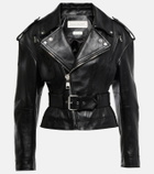Alexander McQueen - Belted leather biker jacket