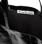 ACNE STUDIOS - Logo-Print Coated-Twill Tote Bag - Black