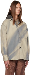 JiyongKim Blue Sun-Bleached Denim Shirt