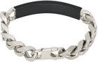 MM6 Maison Margiela Silver & Black ID Tag Bracelet