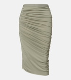 Rick Owens Lilies Edfu ruched midi skirt