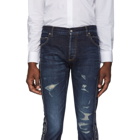 Balmain Blue Side Stripe Jeans