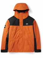 Pop Trading Company - FTC Skateboarding Logo-Appliquéd Colour-Block Shell Hooded Jacket - Orange