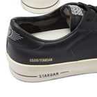 Golden Goose Men's Stardan Leather Sneakers in Black