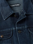 TOM FORD - Garment-Washed Denim Jacket - Blue