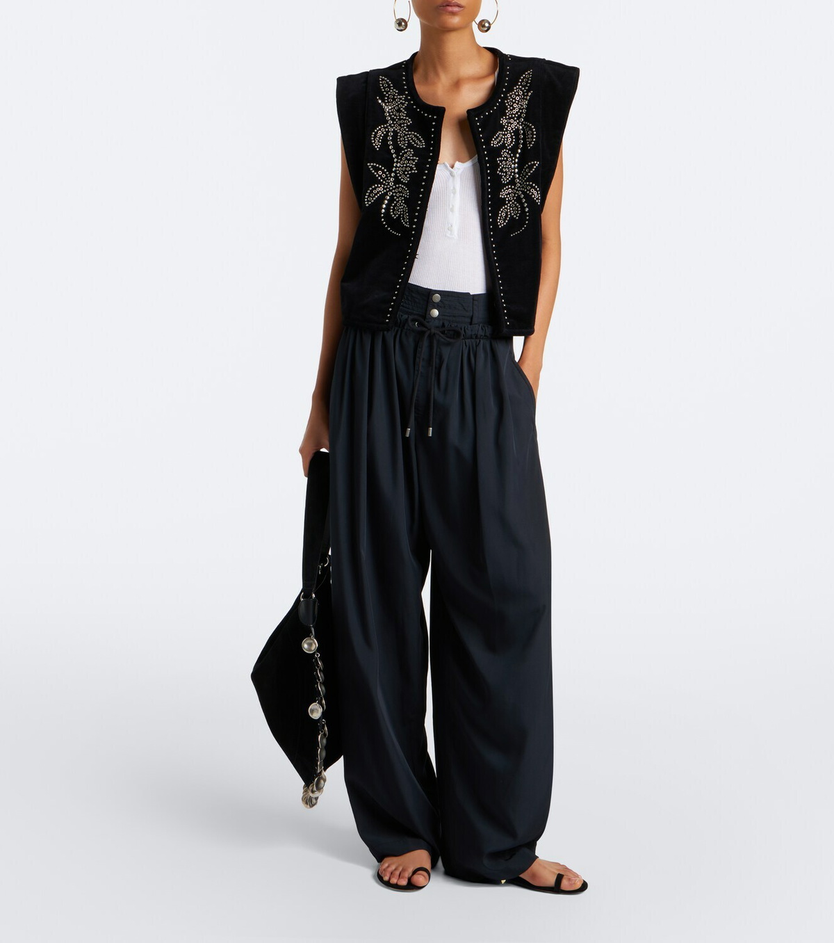 Isabel Marant Inaya layered wide-leg pants