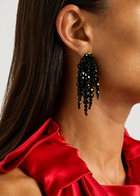 Simone Rocha Cascading Chandelier Beaded Drop Earrings - Black - One Size