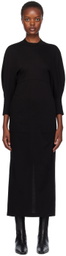 Mame Kurogouchi Black Balloon Sleeve Midi Dress