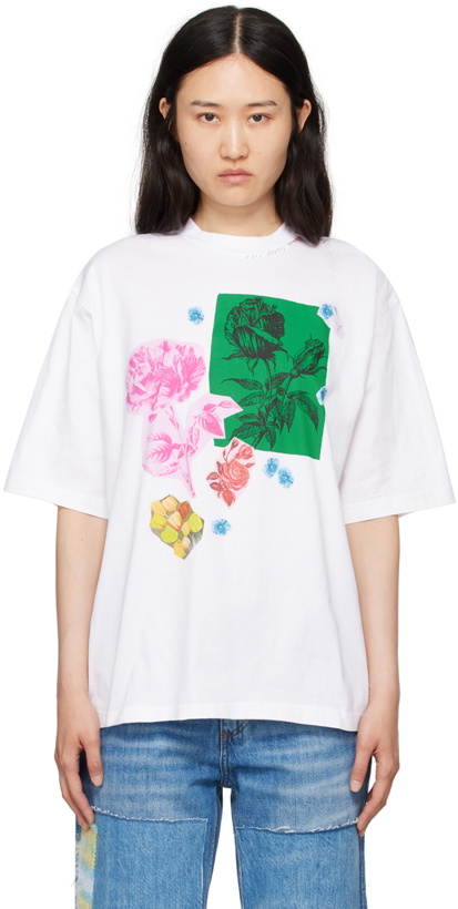Photo: Marni White Collage Flowers T-Shirt