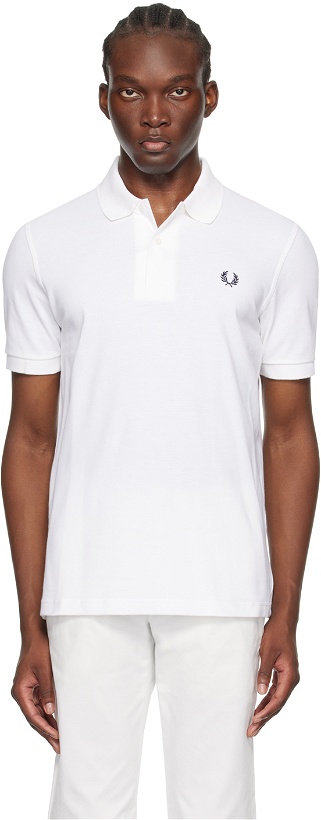 Photo: Fred Perry White Embroidered Polo