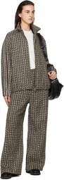 WOOYOUNGMI Gray & Black Tweed Sweatpants