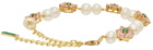 VEERT Gold Flower Freshwater Pearl Bracelet