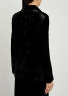 Veronica Beard Issel Belted Velour Jacket Black