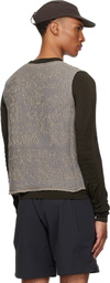 ROA Blue & Beige Vortex Crewneck Vest