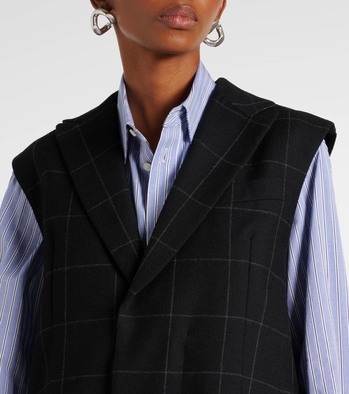 【sacai】関税込☆Checked down-paneled wool vest Sacai Checked down-paneled wool vest Sacai