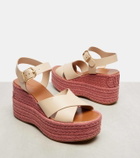 Chloé Isla leather espadrille wedges