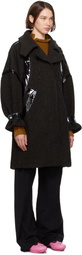 Kiko Kostadinov Brown Dawn Panelled Coat