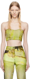 Serapis SSENSE Exclusive Green Denim Camisole