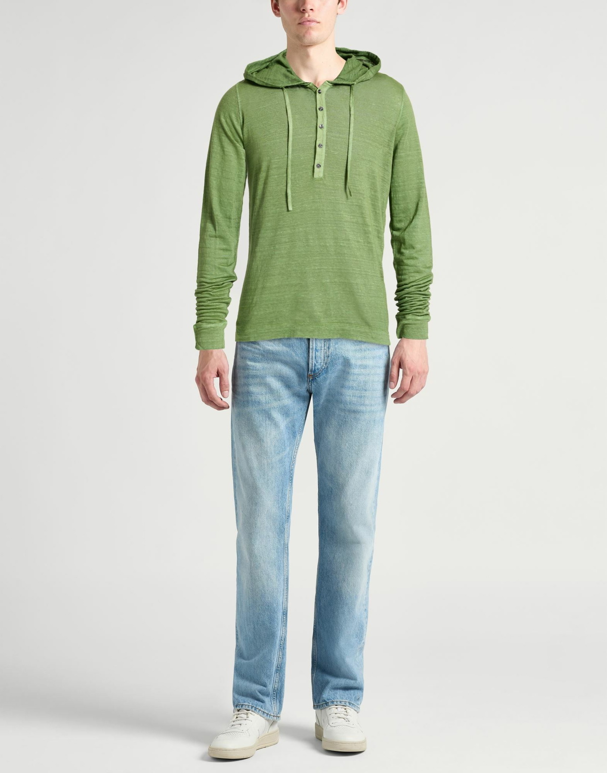 120% Lino Mens T-shirt in Green