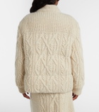 Moncler Grenoble Melgven wool and mohair-blend down cardigan