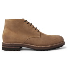Brunello Cucinelli - Shearling-Lined Suede Boots - Brown
