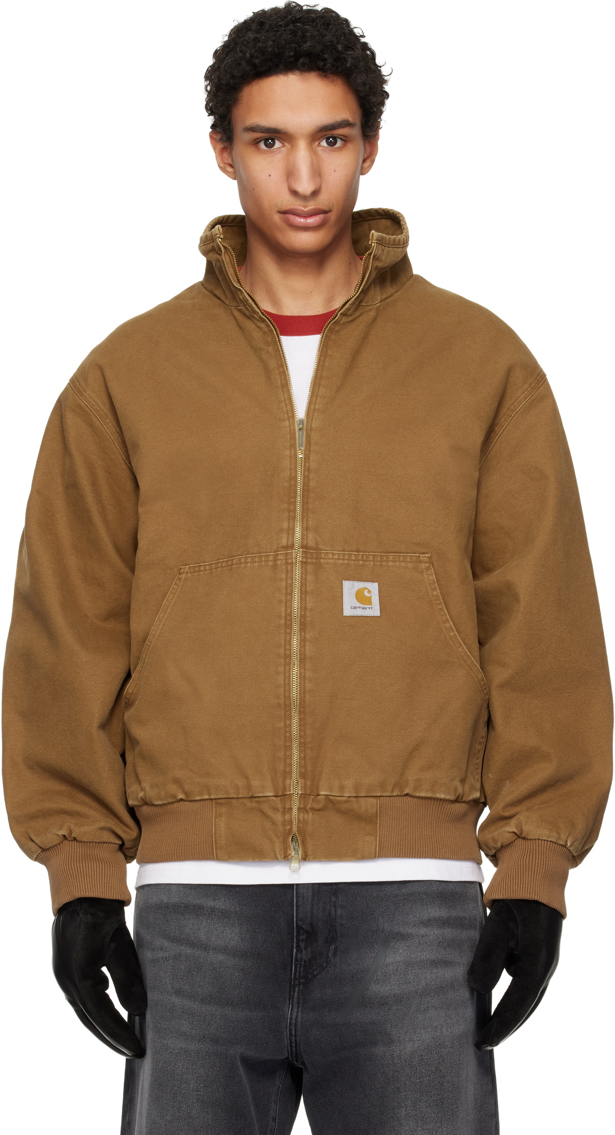 Carhartt WIP Lachlan Liner Beige Mens Bomber Jacket Carhartt WIP