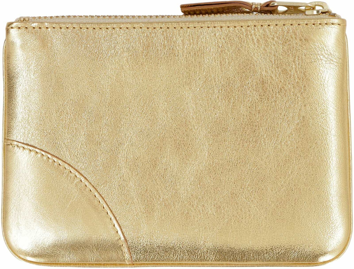 Comme des Garçons Wallet Logo Detail Flat Leather Pouch