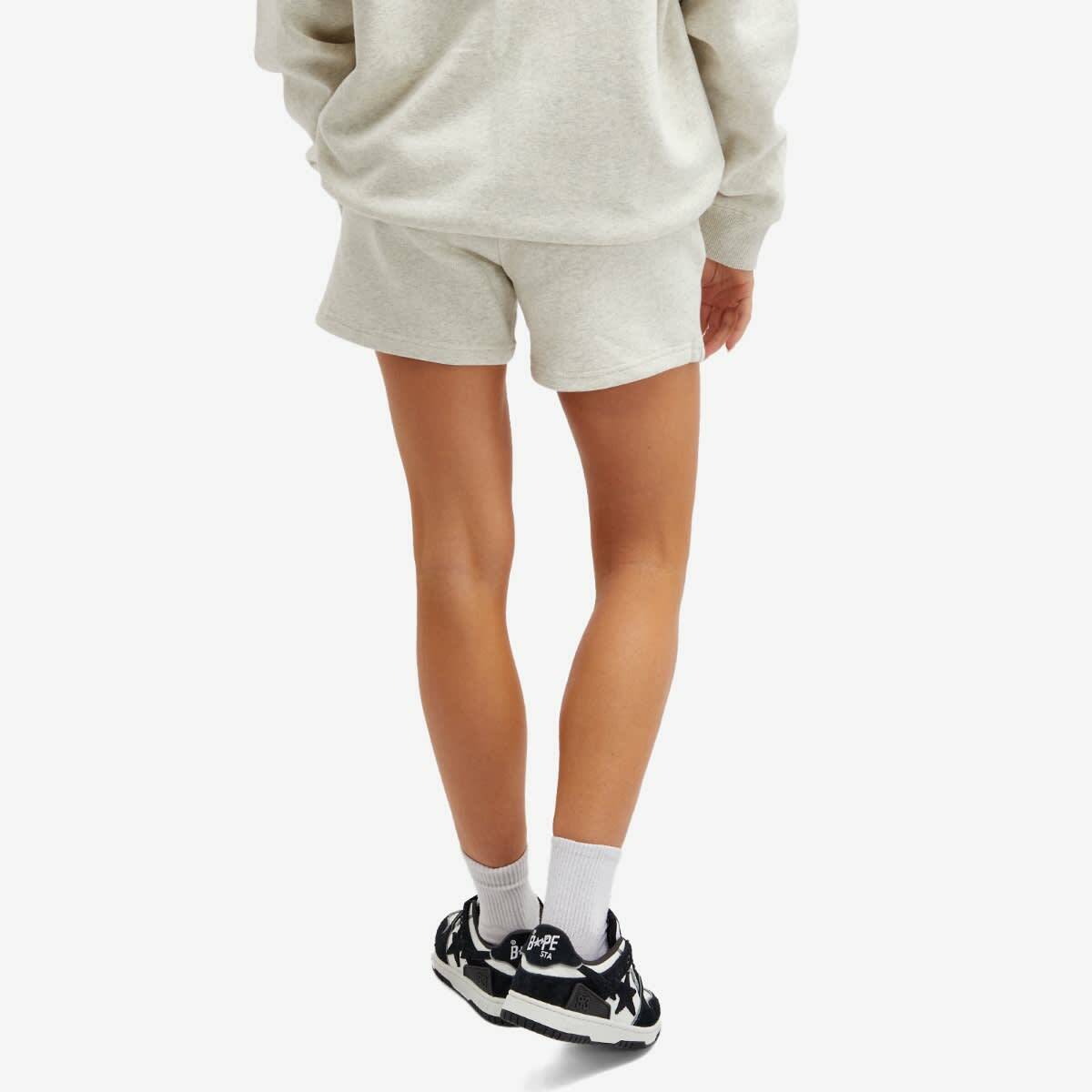 A Bathing Ape Women's College Sweat Shorts in Gray