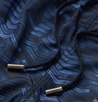 Ermenegildo Zegna - Mid-Length Printed Swim Shorts - Men - Navy