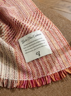 God's True Cashmere - Rainbow Fringed Embelished Cashmere Blanket