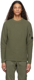 C.P. Company Green Lambswool Technical Sweater