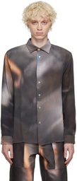 Serapis Gray Printed Shirt