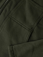 Les Tien - Utility Corduroy-Trimmed Cotton-Jersey Jacket - Green