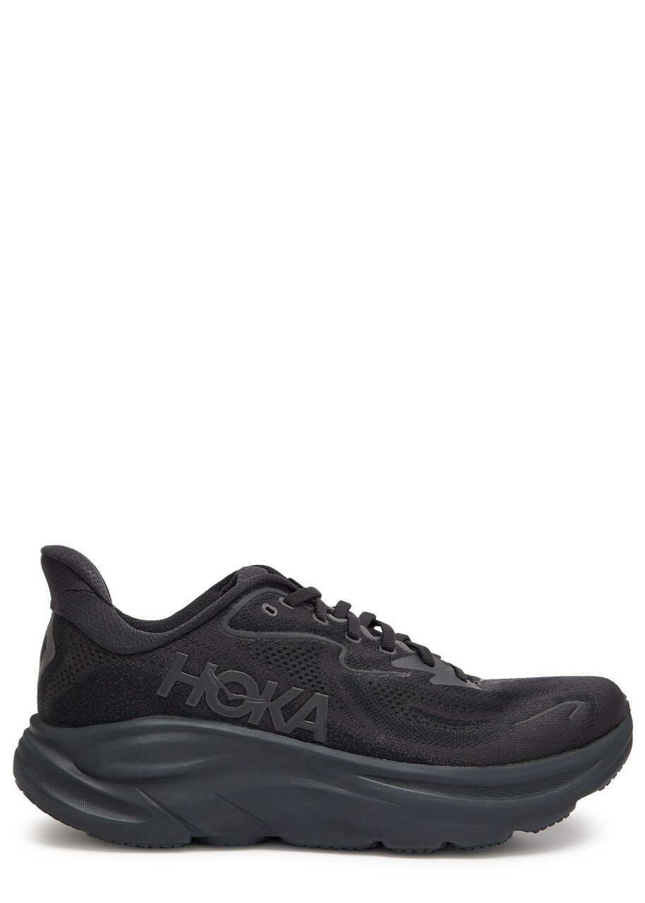 Hoka Clifton 10 Mesh-knit Sneakers Black
