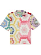 Carleen - Camp-Collar Patchwork Cotton Shirt - Neutrals