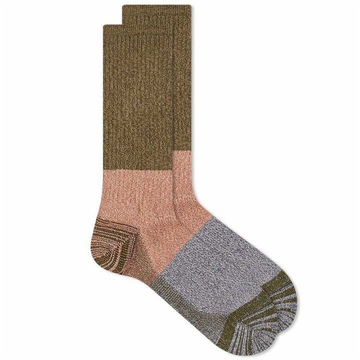 Photo: Anonymous Ism Men's Holiday MOC Pile Crew Socks in Moss