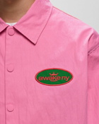 Awake King Logo Twill Coaches Jacket Pink - Mens - Overshirts