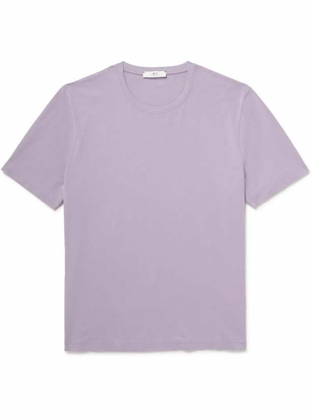 Photo: Mr P. - Relaxed-Fit Organic and Recycled Cotton-Jersey T-Shirt - Purple