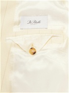 De Petrillo - Double-Breasted Pinstriped Cotton and Linen-Blend Blazer - Neutrals