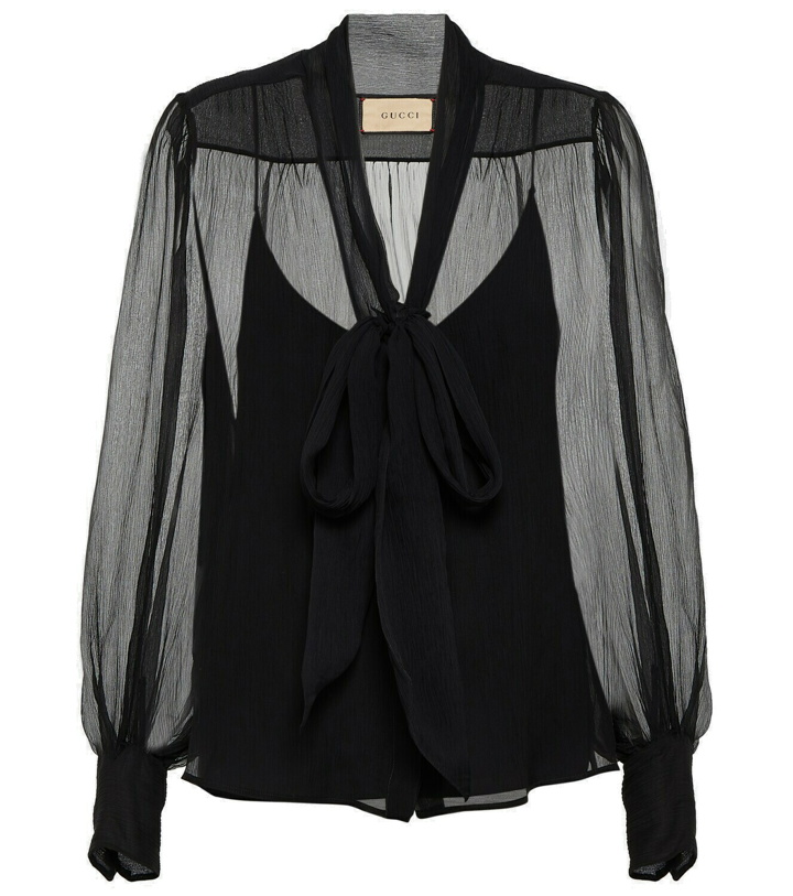 Photo: Gucci Semi-sheer silk blouse