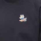 Maison Kitsuné Men's Dressed Fox Patch Adjusted Sweatshirt in Black