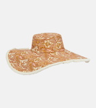 Zimmermann Paisley linen sun hat