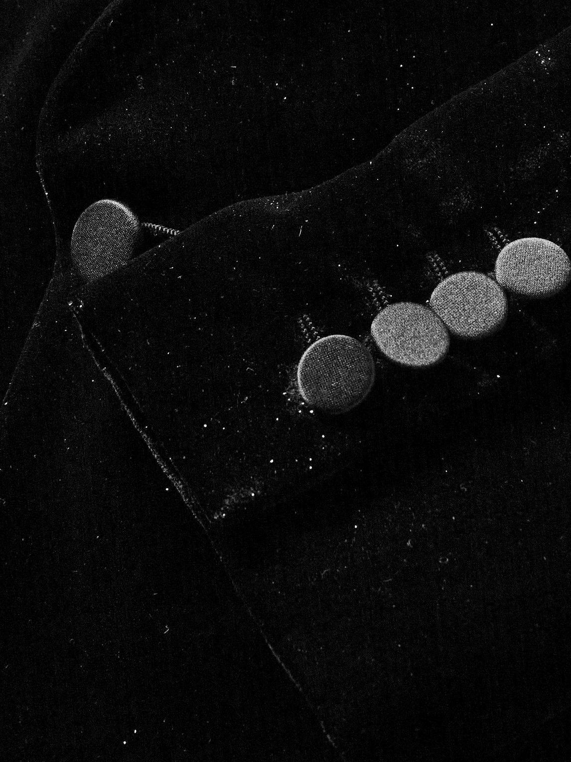 SAINT LAURENT - Slim-Fit Metallic Velvet Blazer - Black