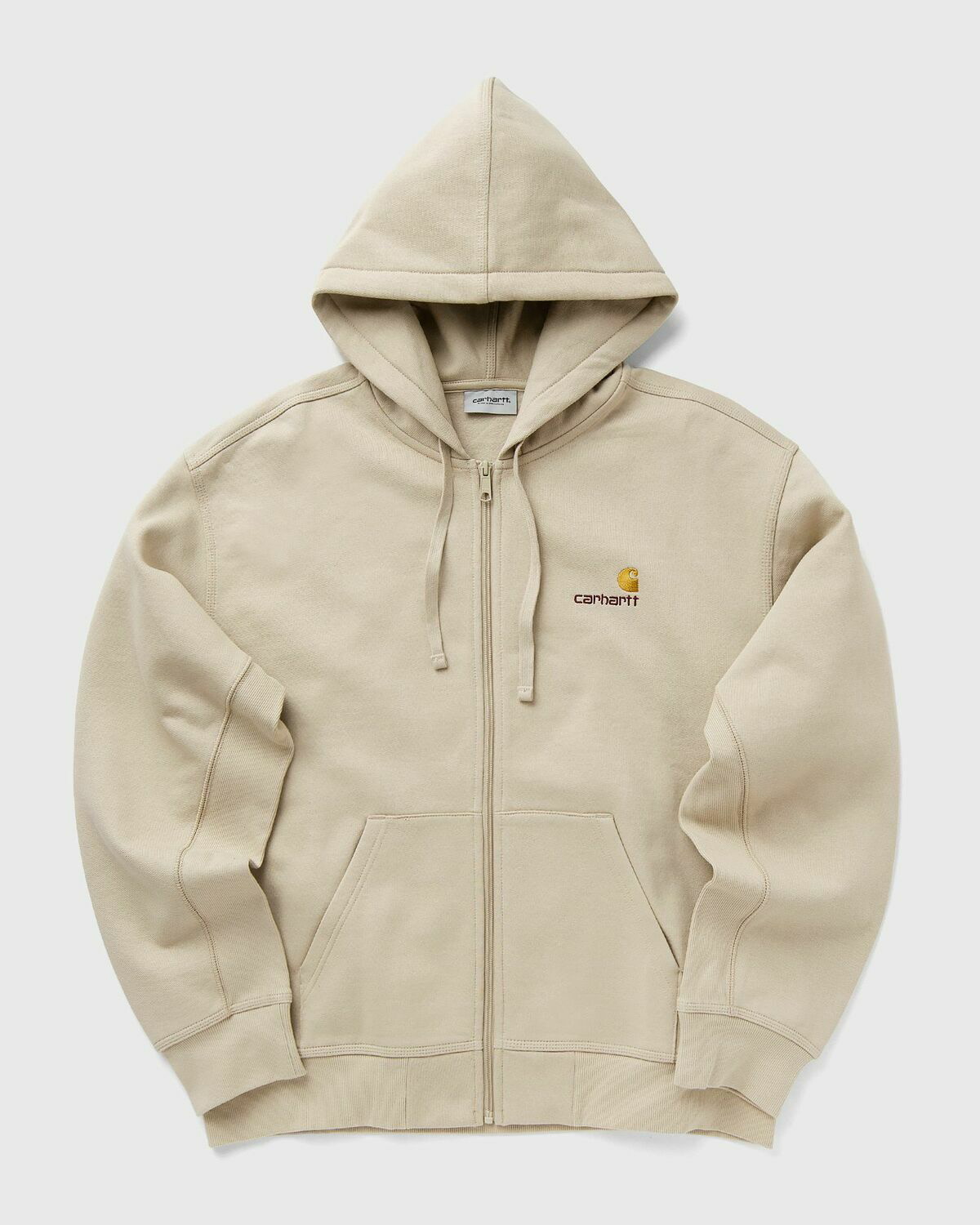 Carhartt WIP Hooded American Script Jacket Beige Mens Zipper