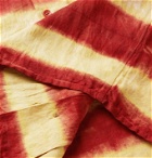 Story Mfg. - Shore Tie-Dyed Organic Linen and Cotton-Blend Shirt - Red