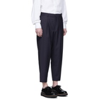 Comme des Garcons Homme Deux Navy Micro Check Trousers