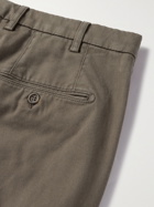 CANALI - Slim-Fit Tapered Stretch Cotton-Twill Chinos - Green