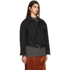 Balenciaga Black Denim Swing Jacket