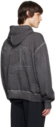 Izzue Gray Cold Dye Hoodie