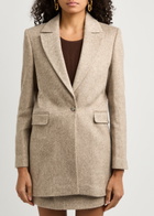 Odd Muse The Ultimate Muse Striped Brushed-knit Blazer Brown